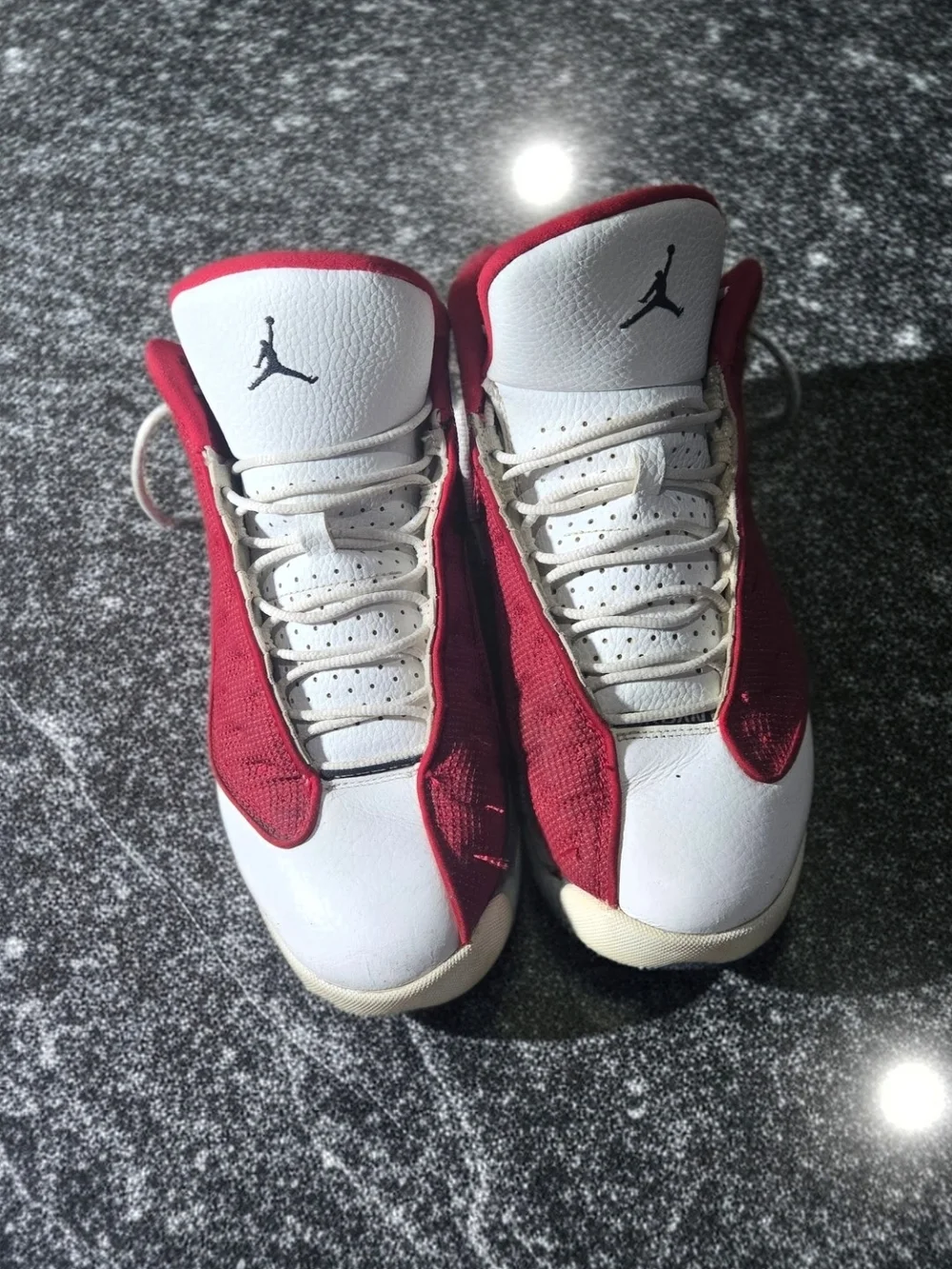Air Jordan 13 Retro Red and White Sneakers